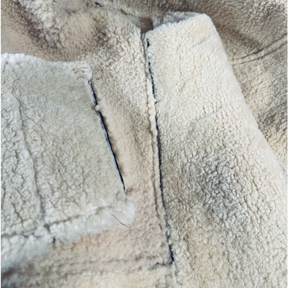 Vintage Aviator Bomber Type B-3 Style Shearling Leather Jacket - Picture 4 of 11